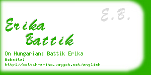 erika battik business card